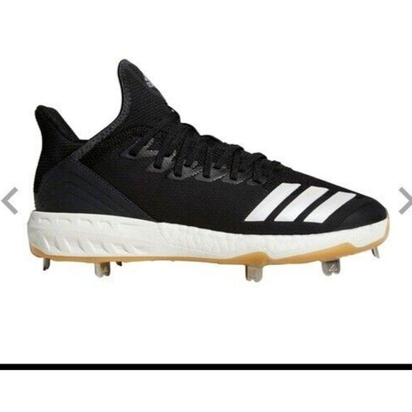 Adidas‎ Boost Icon 4 Core Black/ Gold metal Baseball Cleats Sz 13 CG5148